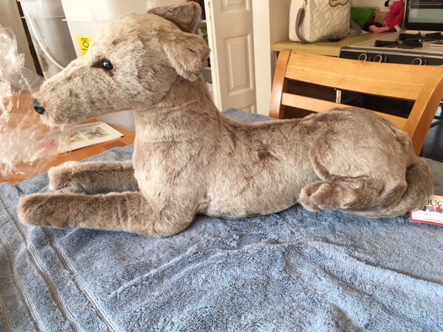 stuffed greyhound toy